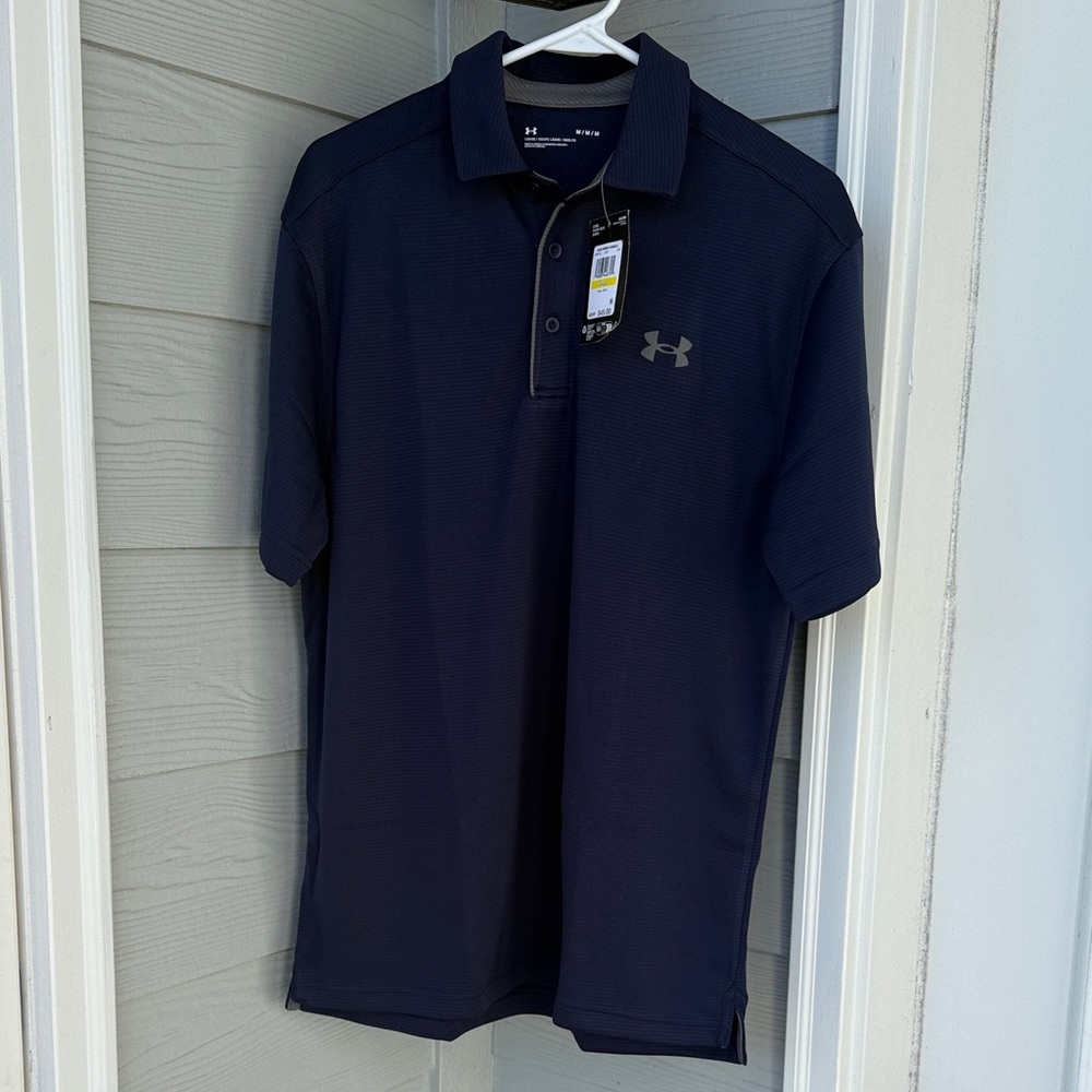 Under Armour NWT Men's Dark Blue Polo Shirt Medium